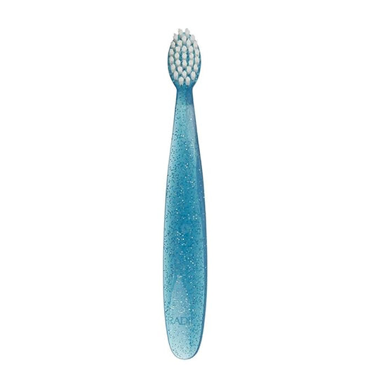 RADIUS Totz Toothbrush Extra Soft Brush BPA Free & ADA Accepted Designed for Delicate Teeth & Gums for Children 18 Months & Up - Blue Sparkle - Pack of 1