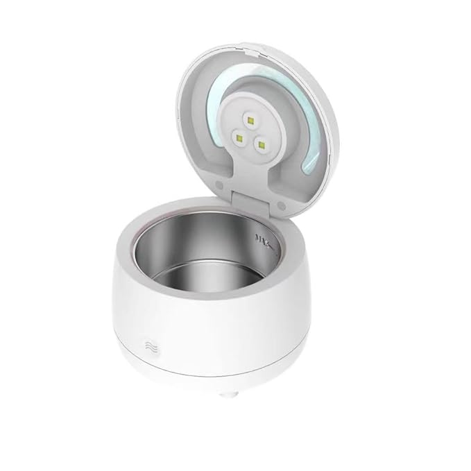 Dental Ultrasonic Retainer Cleaner Machine - True 45kHz Cleaning Pod with Digital Timer for Denture, Mouth Guard, Aligner, Night Guard, Braces, Toothbrush Heads, Jewelry