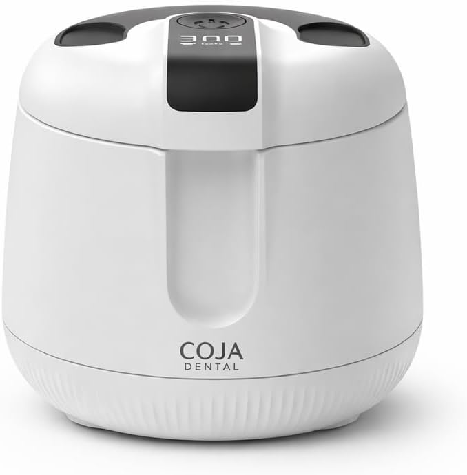 | Oral Cleansing Pod Pro + UV | Dentist-Designed Dental Pod for Retainers, Dentures & Aligners | Rechargeable USB-C (Artic White)