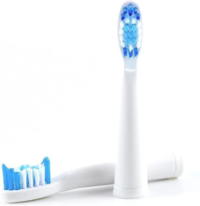 4-Pack Pop Sonic Replacement Electronic Toothbrush Heads, Compatible with Go Sonic, USB, Pro Sonic Toothbrushes w/Soft Dupont Tynex Nylon Bristles