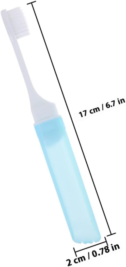 5Pcs Portable Soft Bristle Folding Toothbrushes for Travel and Home Use Wear-Resistant Ergonomic Design Gentle Gums Convenient Compact Suitable for Adults Random Color