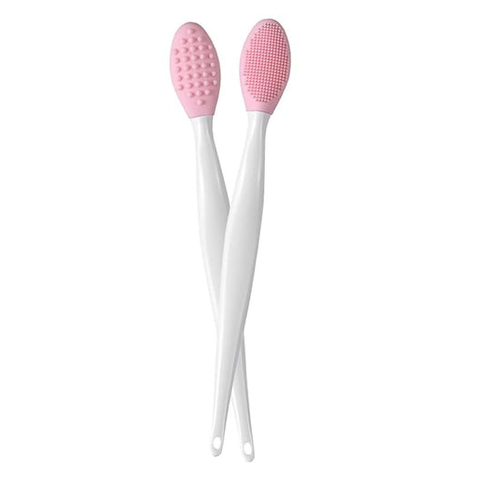 Silicone Lip Brush Double Sided Nose Scrubber Soft Manual Blackhead Cleaner 2PCS Exfoliating Lip Brush Double Sided Nose Brush Manual Blackhead Brush Soft Lip Cleaner