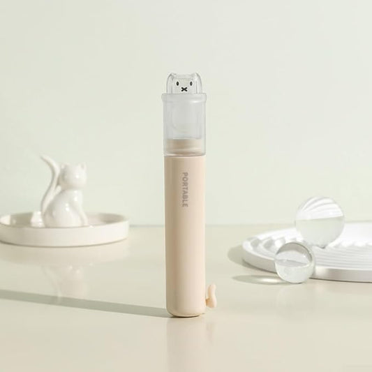 Portable 2-in-1 Travel Toothbrush Set with Compact PP Case and Soft Bristles for Gentle Cleaning, Integrated Toothpaste Storage Holder for On-the-Go Dental Care(White)
