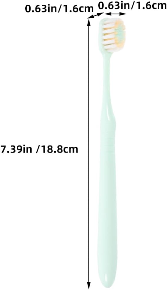 VILLCASE Soft Bristle Toothbrushes for Adults 9pcs, Wide Head Soft Toothbrushes, Gentle Gum Care Household and Camping Use