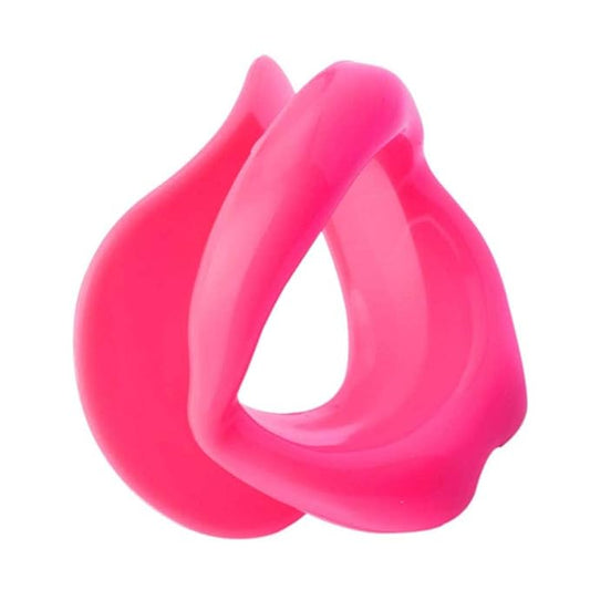 Silicone Lips Exerciser Facial Muscle Tightener Face Lifting Mouth Stretcher Trainer, Mouth Exerciser, Lips Muscle Trainer, Mouth Muscle Tightener, Pink