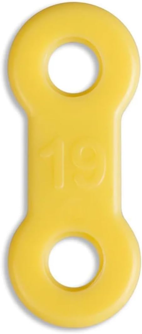 25 Pack: Replacement Straps for EMA Anti-Snoring Appliance, EMA Replacement Elastic Strap, Snore Guard Bands, Compatible with Myerson EMA Snore Appliance (Yellow (Medium), 19mm)
