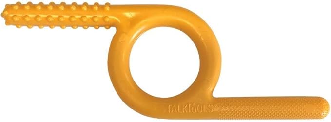 TalkTools Textured Chewy (Orange) 2pk | Oral Motor Sensory Tool for Kids and Toddlers | Therapy Tools to Improve Chewing and Biting