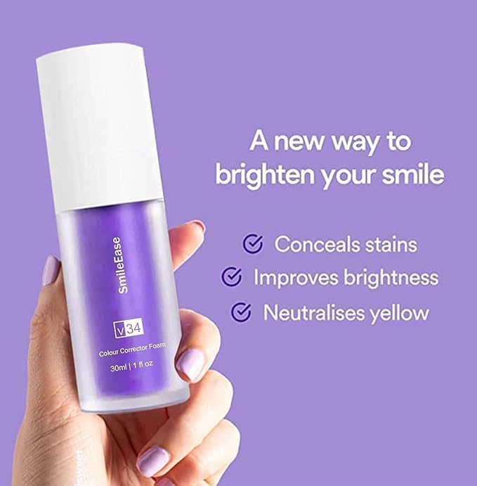 Purple Toothpaste for Teeth Whitening, Purple Whitening Toothpaste for Adults,Tooth Stain Remover Gel - Tooth Whitener Suitable for Smoking, Coffee, and Removing Dental Stone ﻿ (2fl oz/60ml) ﻿
