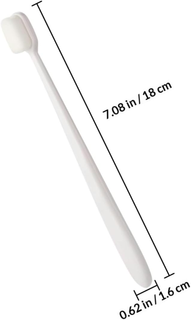 Alipis Soft Micro-Nano Toothbrush 4pcs Set with Flat Wavy Heads, Ultra-fine Supple Bristles for Travel and Household Oral Cleaning, Manual Teeth Cleaning Brush for Adults