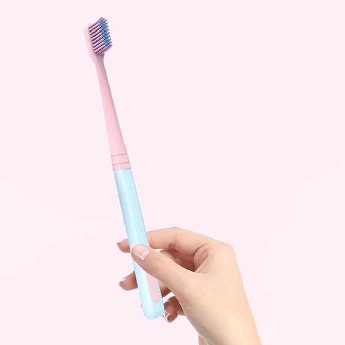 8PCS Soft Bristle Toothbrushes Small Head Portable Travel Teeth Cleaning Tool Ergonomic Non-Slip Handle for Adults Oral Health Maintenance