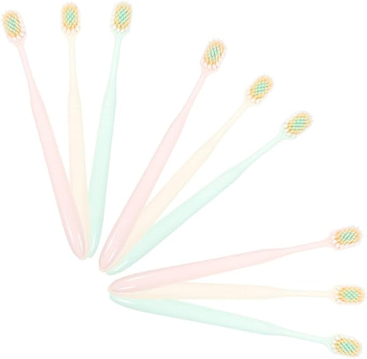 Soft Bristles Toothbrushes for Adults 9pcs Wide Thin Brush Head Manual Toothbrushes Extra Soft Bristle Household and Travel Use Gum Care