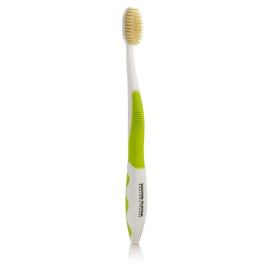 MOUTHWATCHERS Soft Flossing Manual Toothbrush for Adults, Green, Ultra Clean, Good for Sensitive Teeth and Gums, by Dr. Plotka's