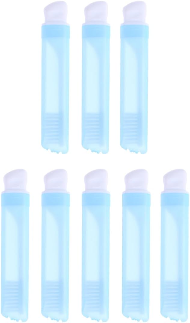 SEWOART 8Pcs Portable Folding Travel Toothbrush with Soft Bristles and PP Handle Lightweight and Pocket-Sized for Camping Business Trips and Hotel Use Random Color