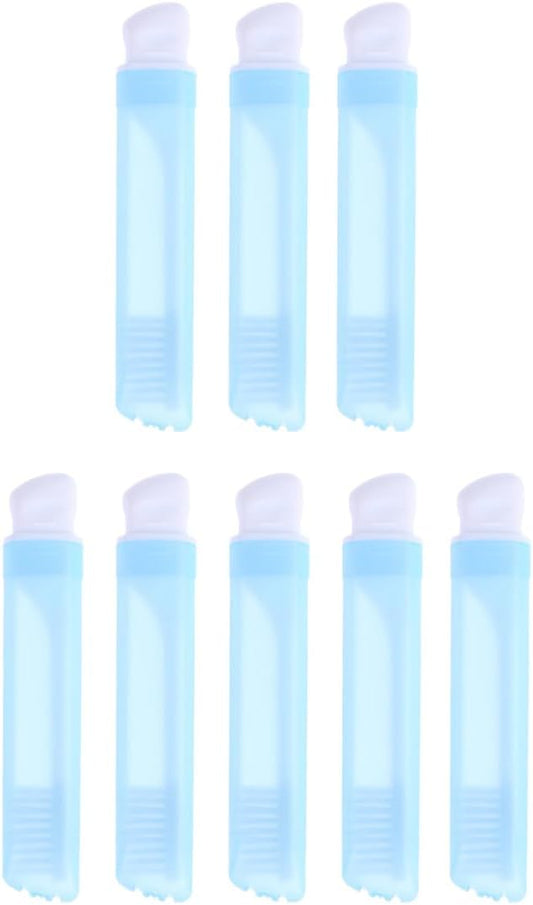 SEWOART 8Pcs Portable Folding Travel Toothbrush with Soft Bristles and PP Handle Lightweight and Pocket-Sized for Camping Business Trips and Hotel Use Random Color