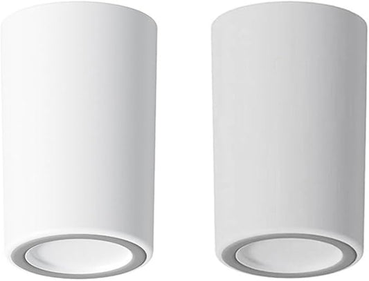 Non-Slip Bottom Couple Toothbrush Cup, Simple Bathroom Holder, Unbreakable Reusable Exquisite Toothbrush Holder (White&Grey)