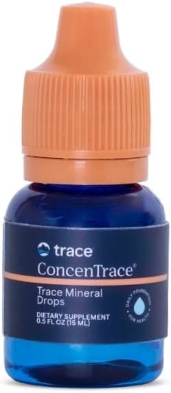 Trace Minerals ConcenTrace Trace Mineral Drops | Supports Energy, Digestion, Bone Health & Hydration, 70+ Ionic Trace Minerals w/ Magnesium, Chloride & Potassium | Keto, Vegan & Non-GMO | 6 Servings