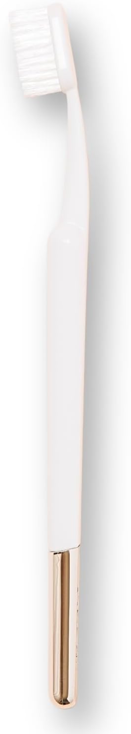 TRASK The Better Brush - Luxury Soft Bristle Dentist Designed Manual Toothbrush for Adults, Maine Cottage with Chrome