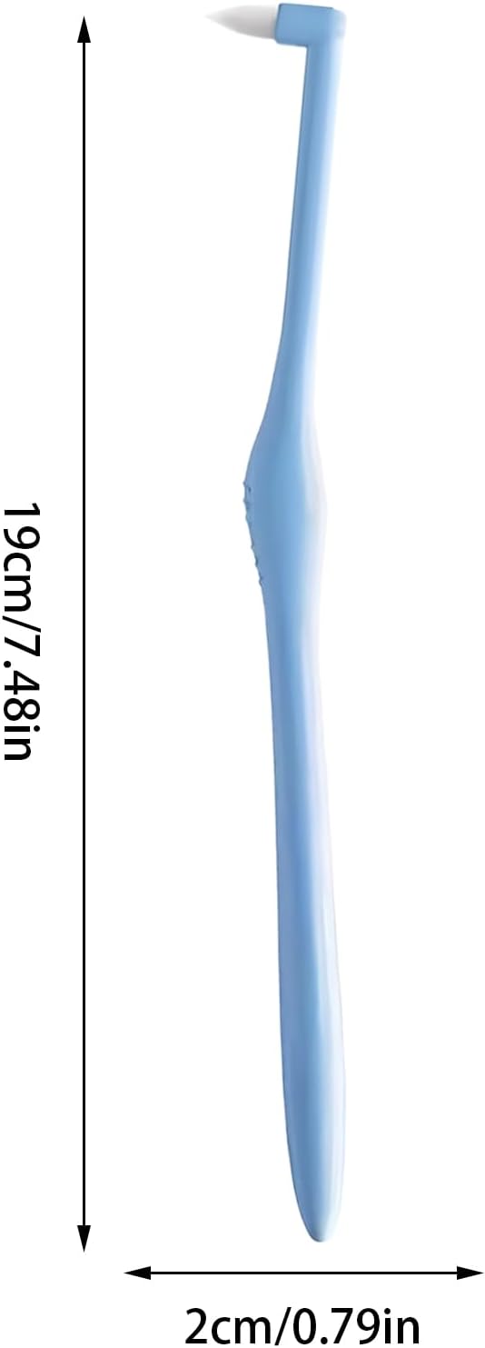 Gum End Tuft - Soft Precise Orthodontic Cleaning Brush with Small Head | Interdental Toothbrush for Braces Wisdom Teeth Gaps | Care for Men Women Teens Girls Home Travel Dorm
