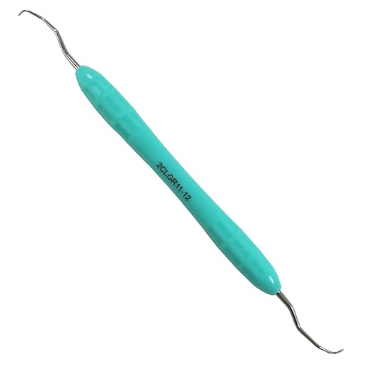 Osung 2CGR1-2 Gracey Dental Curette, Dental Curette Handle, Standard Curette, Autoclavable Silicone Instrument Handle, GR 11-12, Euro Style