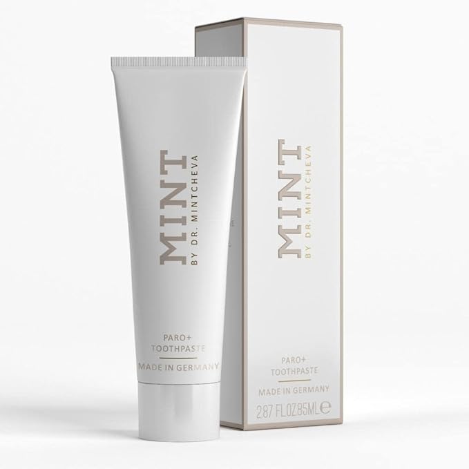 MINT PARO+ Toothpaste - Fluoride-Free - Innovative Formula - Care for Teeth and Gums - Against periodontal Disease, Gum Irritation, Bleeding Gums - by Dr. Mintcheva