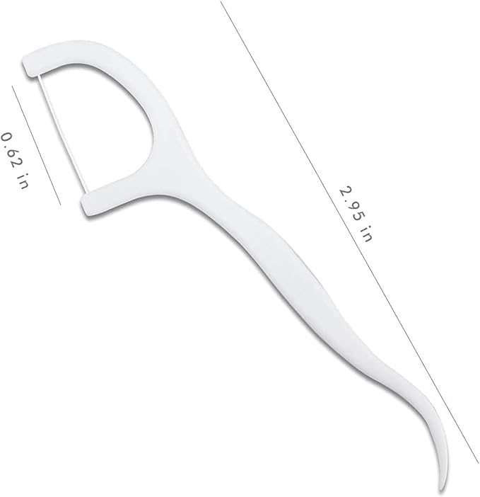 500 Count Dental Flossers Each Individually Wrapped, Floss Singles Bag, Travel Hotel Restaurant Office Car Dental Floss, Floss Picks Oral Care Teeth Clean Flat Wire