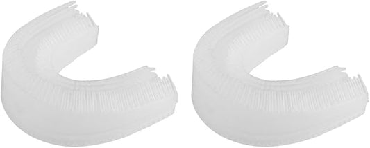 UPKOCH 2pcs U-Shape Toothbrush Replacement Heads Soft Silicone Electric Toothbrush Accessories Portable Oral Care Brush Heads Easy to Install for Gentle Gum Massage