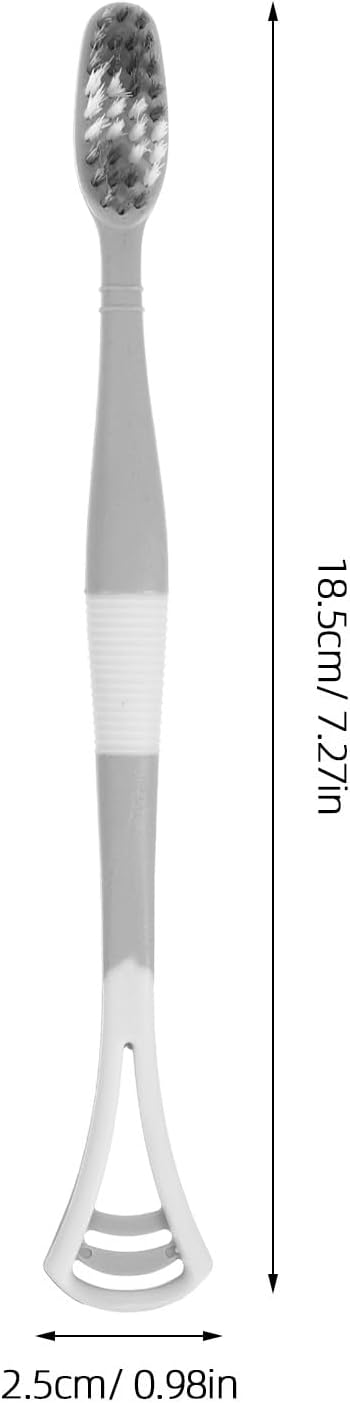 Ciieeo Silicone Tongue Scraper Toothbrush Set 8pcs Soft Bristles Dual-Head Toothbrush with Tongue Cleaner for Adults Travel Oral Care Tool
