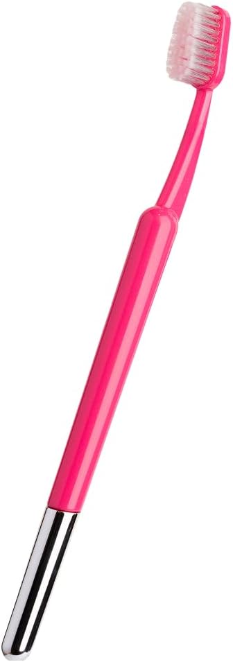 TRASK The Better Brush - Luxury Soft Bristle Dentist Designed Manual Toothbrush for Adults, Hot Hibiscus