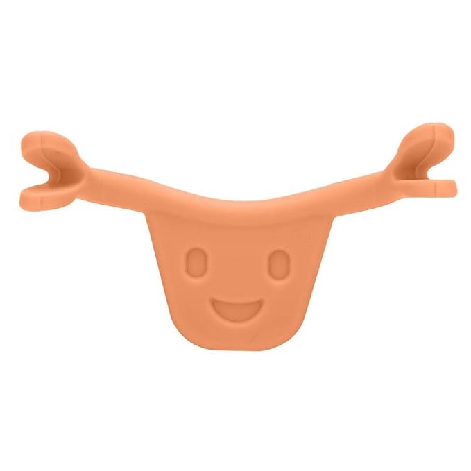 Smile Exerciser, Smile Corrector, Smiling Maker, Exerciser Face Trainer Smile Trainer Silicone Strap Face Line Lifting Muscle Training Mouth(Orange)