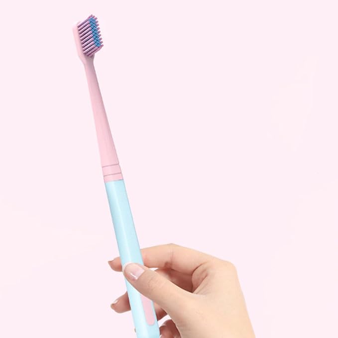 Flexible Small Head Toothbrush 8pcs for Adults with Soft Bristles, Gum Care Manual Toothbrush Set for Home and Travel Use