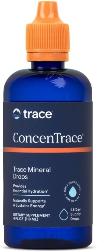Trace Minerals ConcenTrace Trace Mineral Drops | Supports Energy, Digestion, Bone Health & Hydration, 70+ Ionic Trace Minerals w/ Magnesium, Chloride & Potassium | Keto, Vegan & Non-GMO | 48 Servings