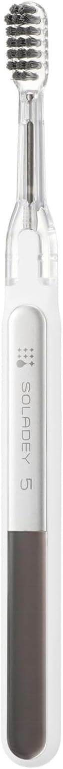 Soladey5 Ionic Toothbrush, White, Large Solar Panels and TiO2 Semiconductor, You can Brush Without Toothpaste