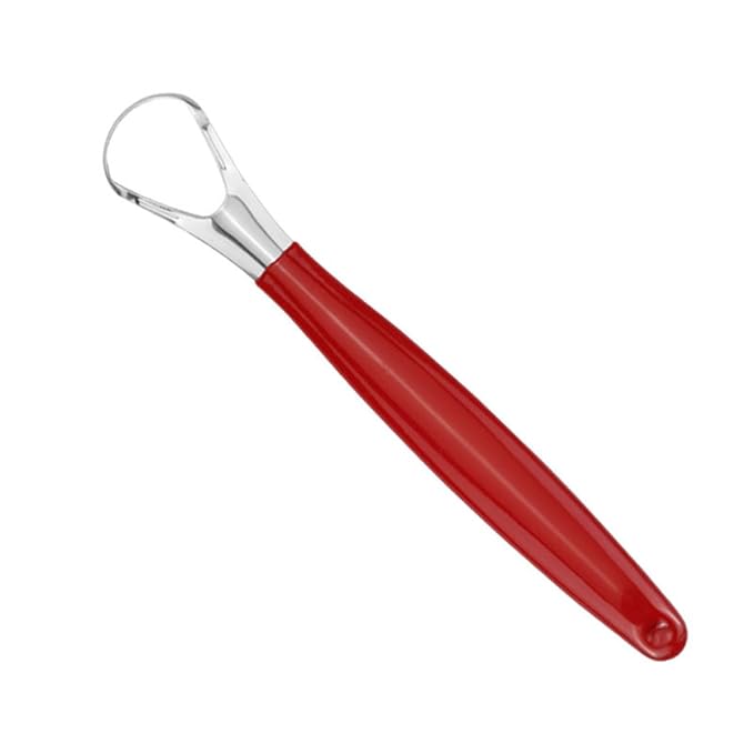 GANAZONO 2pcs Tongue Brush Stainless Steel Tongue Scrapers Oral Care Tool for Family