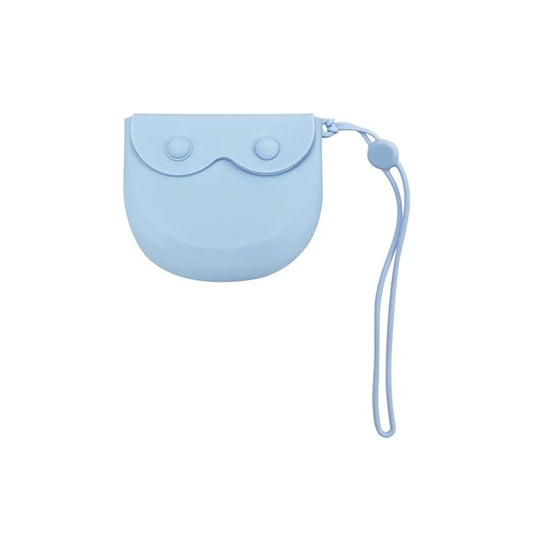 1PC Silicone Retainer Case with Lanyard, Cute Vent Holes Denture Box, Mouth Guard Case Travel Holder for Girls, Women, Men (Pink with Lanyard)