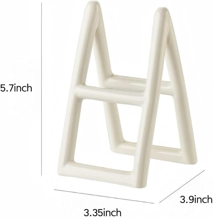 Handmade Ceramic Holder Stand for Toothbrushes, Makeup Brushes, and Pens - Minimalist Design for Bathroom Vanity and Countertops Decor (White)