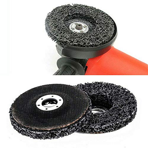 SIGNI 4" x 16mm Poly Strip Discs Stripping Wheel for Angle Grinder -Remove Paint, Rust and Clean Welds Oxidation (5 Pack-Black)
