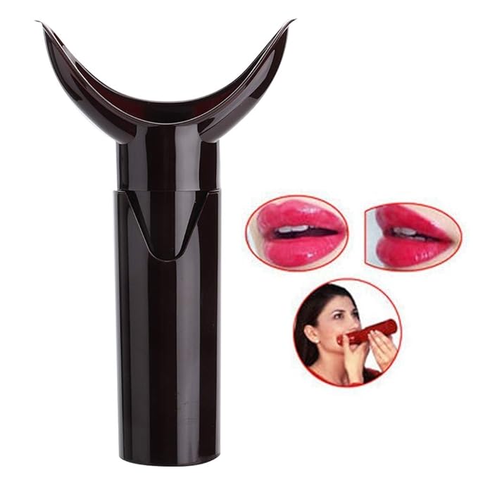 Lip Plumper Device, Portable Lips Enhancer, Lip Vacuum Suction Device Lip Plumping Tool Lip Trainer, Manual Enhancement Accessory Lips Beauty Tool(Dark Red)