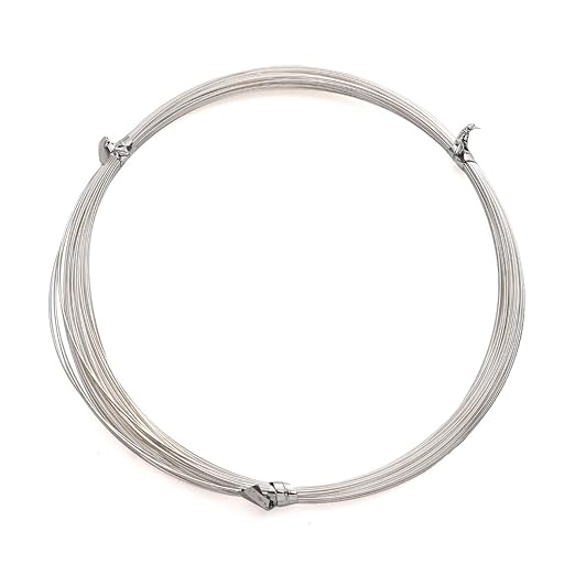 Silver Plated Wire 0.4mm 10 Meters Bead Cord for Bracelet Necklace Charm Beading Jewelry Making Findings
