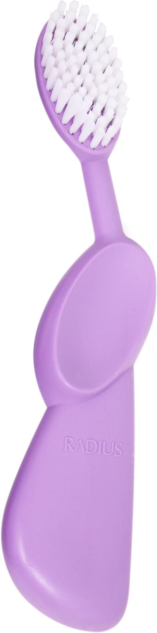 RADIUS Toothbrush Original Big Brush, BPA Free ADA Accepted - Left Hand - Lavender Brush with Lavender Case