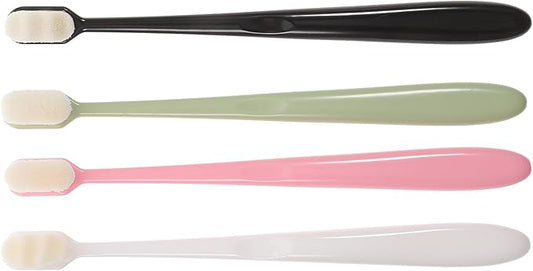 Beaupretty 4Pcs Manual Toothbrush Set Extra Soft Bristles Small Head Durable Teeth Brush for Adults and Travel Oral Cleaning