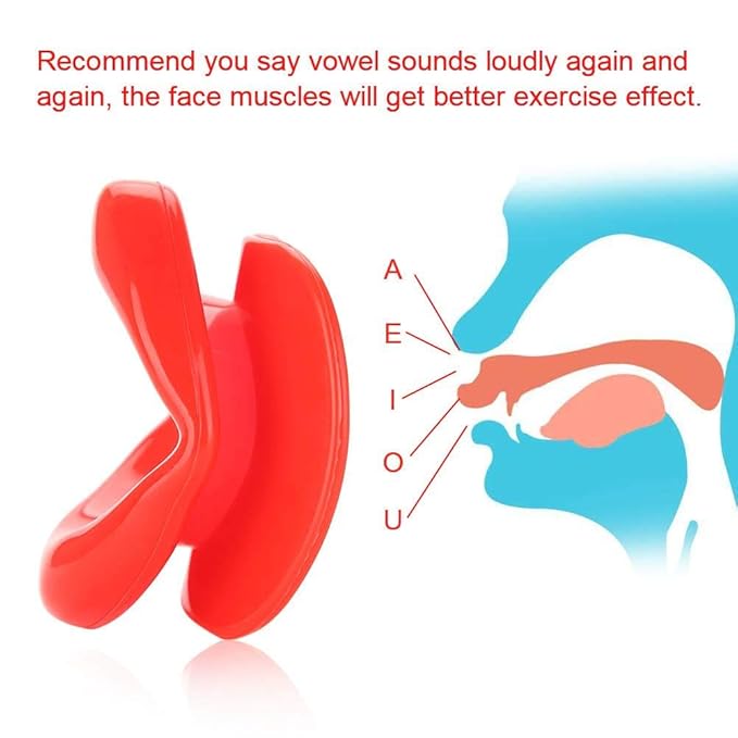 ZJchao Lip Trainer, Face Slim Exerciser Muscle Lips Trainer Tightener Silicone Face Lifting Lip Exerciser Mouth Muscle Tightening Tool Face Exercise Lips Trainer Face Beauty Tools for