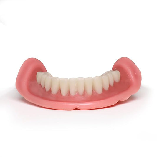 Boil-&-Bite Functional Denture, Self-fit at Home in Mins, Adjusts for Narrow or Wide Arches, Long-term or temporary Solution, Eat, Drink and Smile Confidently, Small/Med Denture, Lower