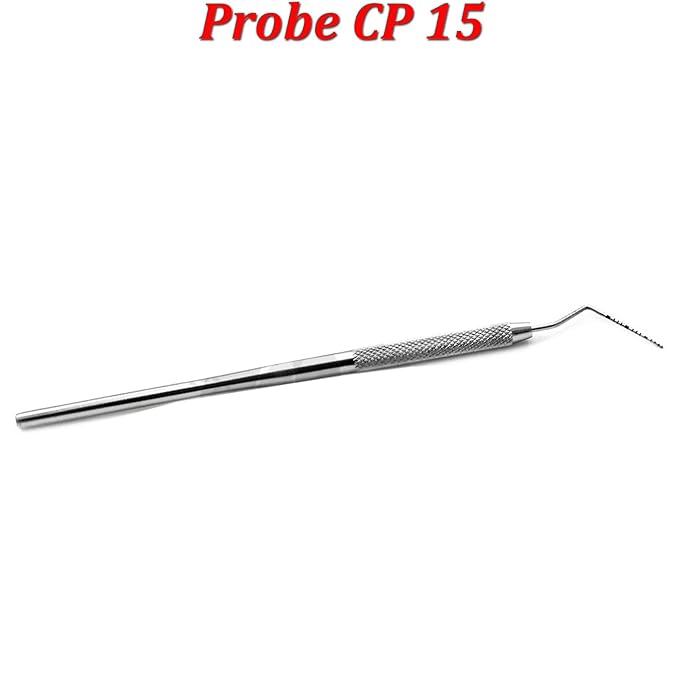 MEDSPO Professional Dental Probes | William Who | Explorer Root Canal Spreader Scaler | Mouth Mirror Tartar Remover | Dental Instruments (Probe CP 15)