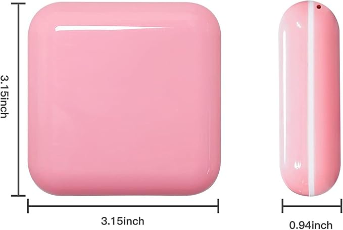 Retainer Case,Cute Mouthguard Case with Mirror,Slim Night Mouth Guard Case with Lid Hinge,Aligner Case,Inner Size 2.56, 2.36, 0.79inch