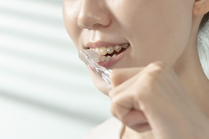 Orthodontic Toothbrush for Braces [6 Packs][Made in Korea] V Trim Cutting American Bristles Braces Toothbrush for Brackets and Wires Cleaning (Ortho Compact 20 Extra Soft, 6 Pack)