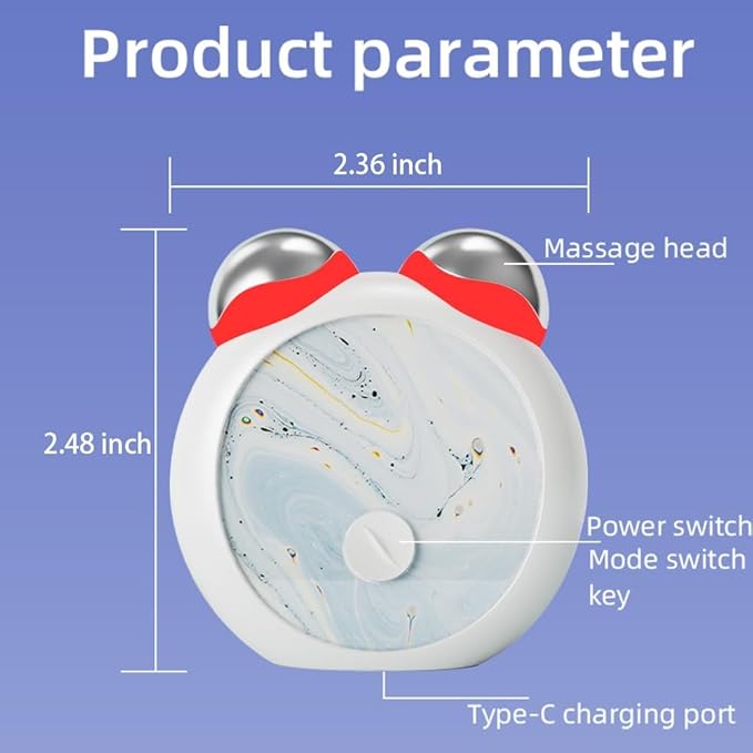 MiniCub Microcurrent Facial Device, Mini Face Sculpting Tool, Intelligent Microsculpt Device for Face, Double Chin Reducer Machine, Anti-Aging, Face Lifting and Skin Tightening, USB Rechargeable