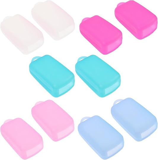 Silicone Toothbrush Covers Travel Toothbrush Caps 10Pcs Set Portable Brush Cover Protective Holder for Travel Business Camping Use