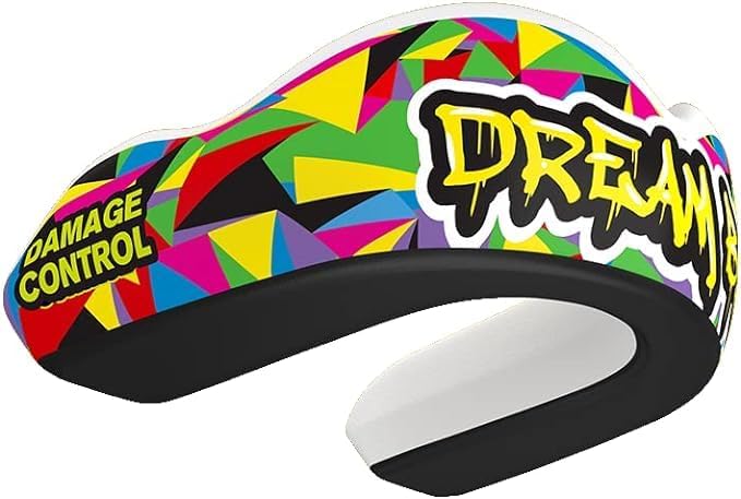 DAMAGE CONTROL Extreme Impact Mouth Guard – Sports Mouthguard for Boxing, MMA, BJJ, Hockey, Rugby, Lacrosse, & More – Mouthpiece for Teeth & Jaw Protection, for Youth & Adults (Youth, Dream Big)