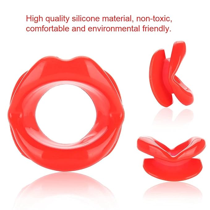 Lip Trainer,ANGGREK 1 Silicone Face Lifting Oral Exerciser Mouth Muscle Tightener Tightening Anti-Wrinkle Tool Red(red)