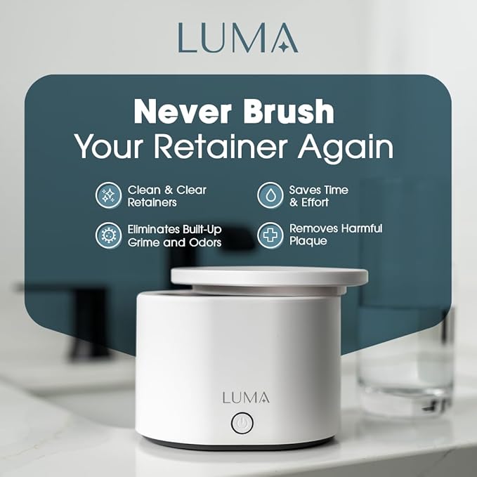 Ultrasonic Dental Appliance Cleaner – 42kHz Sonic Cleaning for Retainers, Aligners, Mouth Guards & Dentures
